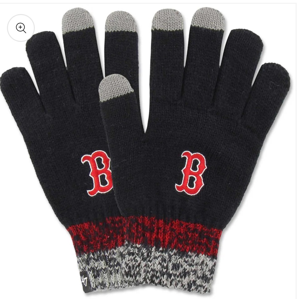 Boston Red Sox Ladies Navy Static Knit Gloves